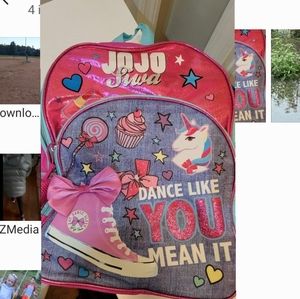 Like new Jojo Siwa backpack full of Jojo stuff